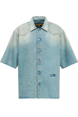 Maison Margiela Denim Shirts, male, , S, Denim Short Sleeve Shirt