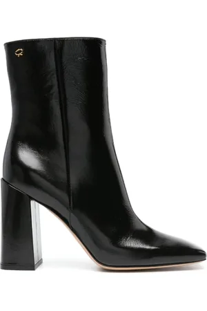 Gianvito Rossi Leather Ankle Boots with Block Heel