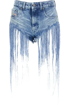 Diesel Denim Shorts with Fringes