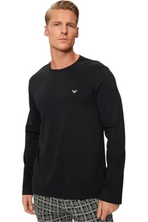 Emporio Armani Long Sleeve Tops, male, , XL, Long Sleeve Round Neck Top