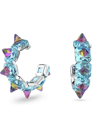 Swarovski Earrings, female, , ONE SIZE, Pyramid Cut Hoop Earrings