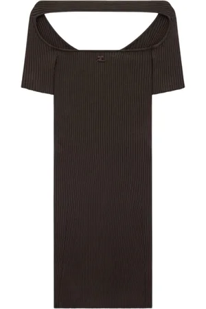 Courrèges Short Dresses, female, , S, Hyperbole Rib Knit Mini Dress