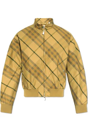 Burberry Bomber Jackets, male, , S, Check Pattern Zip-up Bomber Jacket