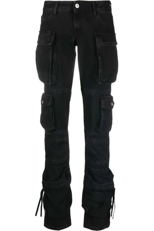 The Attico Essie Slim-Fit Cargo Denim Jeans