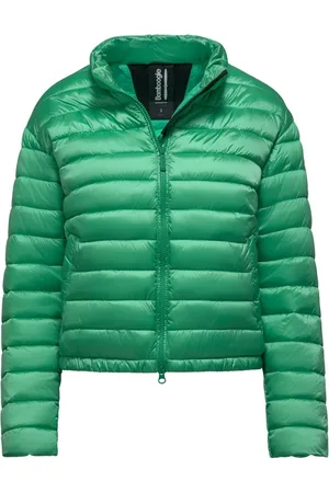 Bomboogie Shiny Nylon Padded Jacket with Stand-up Collar