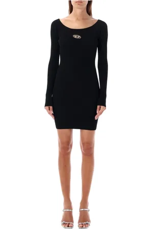 Diesel Ribbed Mini Dress with Oval Cut-Out