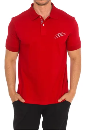 Philipp Plein Polo Shirts, male, , XL, Short Sleeve Polo Shirt with Claw Print