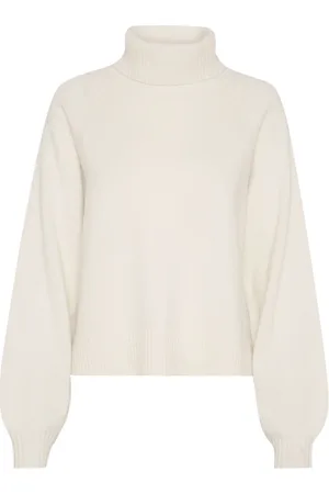 Gestuz Turtlenecks, female, , L, Short White Onyx Pullover