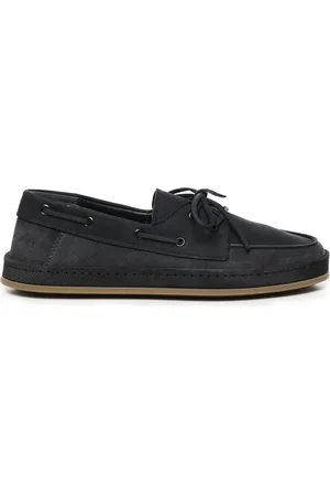 Hogan Suede Lace Loop Flat Shoes