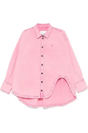 The Attico Denim Shirts, female, , XS, Bubblegum Embroidered Denim Shirt