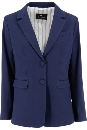 Etro Blazers, female, , L, Two Button Stretch Cotton Jacket