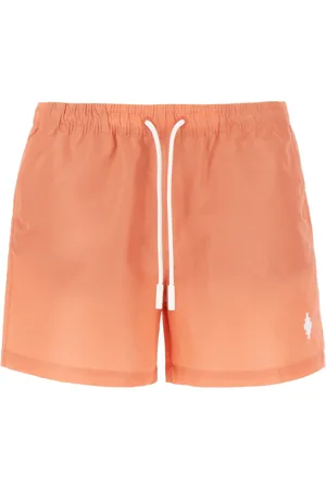 MARCELO BURLON Casual Shorts, male, , XL, Cross Embroidered Drawstring Swim Shorts
