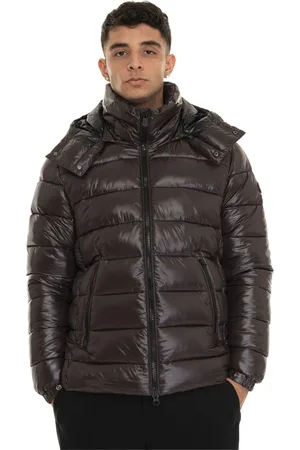 save the duck Winter Jackets, male, , L, Glossy Quilted Florian Jacket with Hood