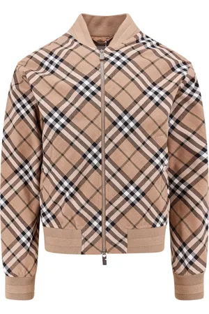 Burberry Bomber Jackets, male, , M, Embroidered Polyester Blend Bomber Jacket
