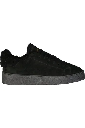 Dsquared2 Sneakers, male, , 7 1/2 UK, Leather Trainers with Fur Lining