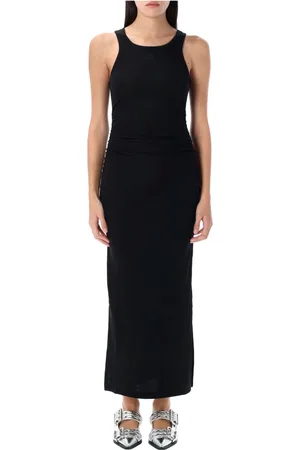 Ganni Midi Dresses, female, , L, Rib Knit Tank Top Long Dress