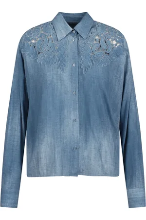 ERMANNO SCERVINO Floral Appliqué Shirt Button Fastening