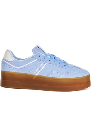 Tommy Hilfiger Sneakers, female, , 8 UK, White Suede Leather Platform Shoes