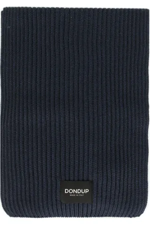 Dondup Knitted Scarf with Logo Patch