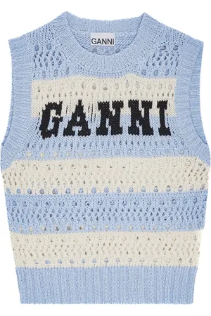 Ganni Striped Sleeveless Vest