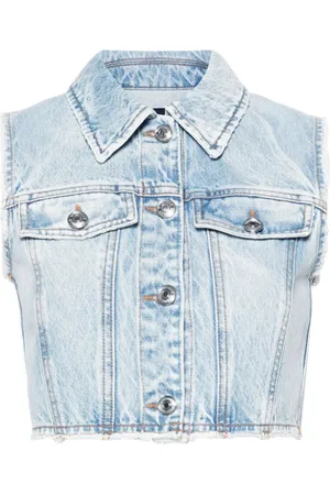 Sportmax Vests, female, , XS, Sleeveless Denim Vest