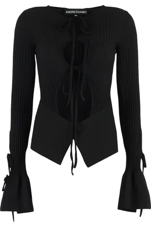 ANDREA ADAMO Cut-out Long-sleeve Top