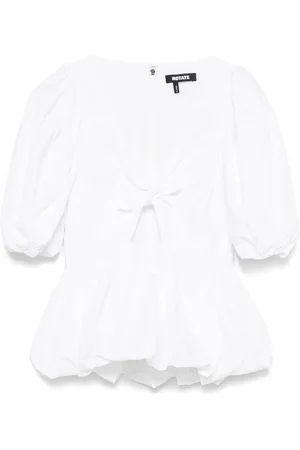 ROTATE Blouses, female, , M, V-Neck Puff Sleeve Shirt