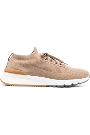 Brunello Cucinelli Lace-Up Trainers with Logo Detail