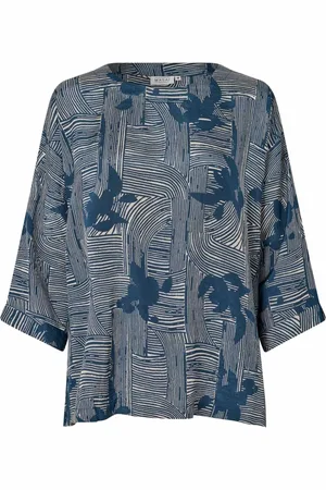 Masai Blouses, female, , XL, Printed Top with 3/4 Sleeves