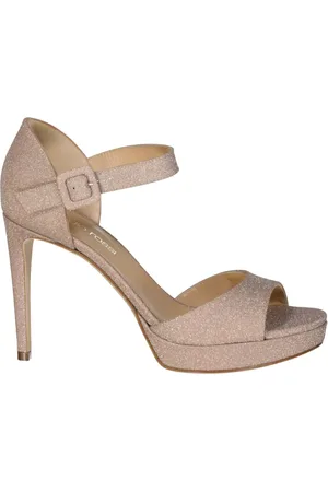 Sergio Rossi Glitter Sandals with Leather Sole