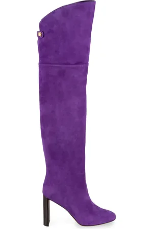 Maison Skorpios Over-knee Boots, female, , 4 UK, Suede Knee High Boots Round Toeline