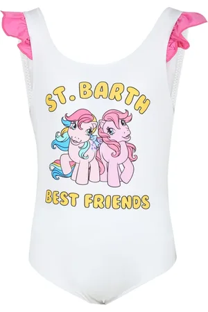MC2 SAINT BARTH Swimsuits, female, , 2 Y, My Little Pony Swimsuit White Fuchsia