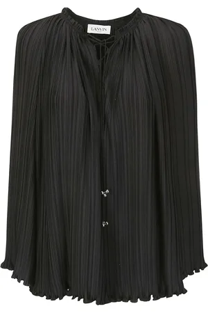 Lanvin Long Sleeve Pleated Blouse