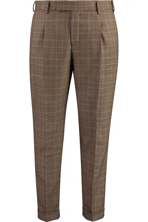 PT Torino Roll-up Virgin Wool Trousers