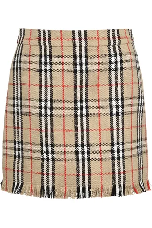 Burberry Bouclé Wool Skirt