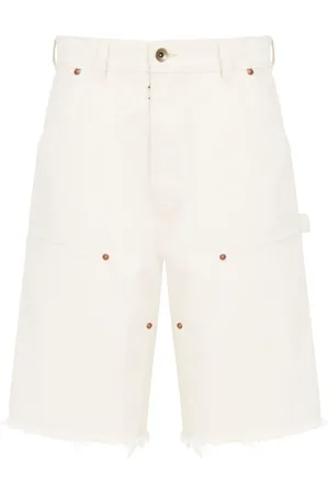 Maison Margiela Denim Shorts, male, , W33, Denim Shorts with Raw-Cut Hem