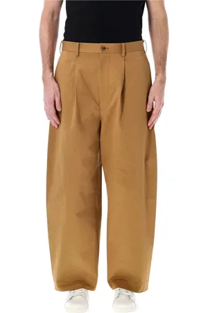 Comme des Garçons Wide Trousers, male, , M, Beige Chino Trousers Stylish Wide Leg