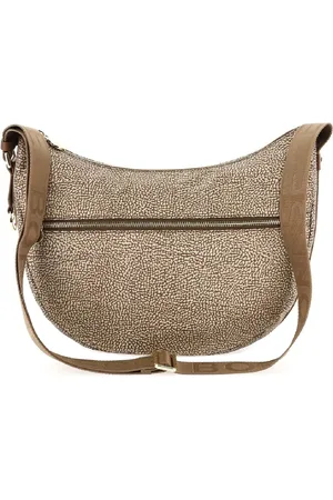 Borbonese Shoulder Bags, female, , ONE SIZE, Luna Bag Middle Hobo Shoulder Bag