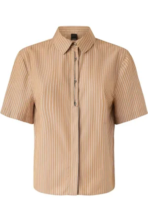 Pinko Short Sleeve Shirts, female, , M, Box-Pleat Detail Classic Collar Shirt