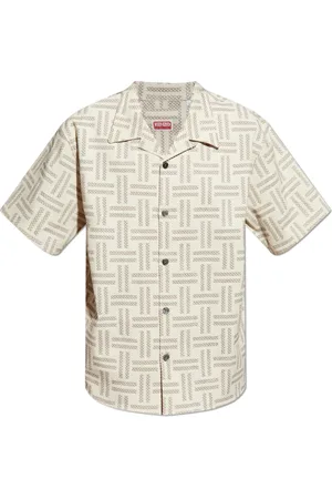 Kenzo Short Sleeve Shirts, male, , M, Patterned Short-Sleeve Shirt