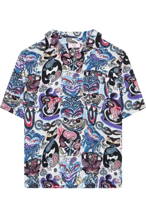 MARTINE ROSE Hawaiian Shirt Grey Creature Grcrt