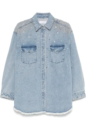 IRO Button-Up Shirt with Stud Embellishment
