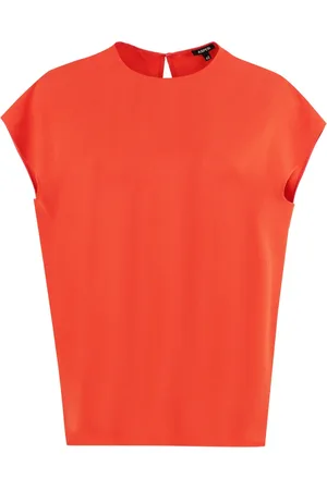 Aspesi Keyhole Back Button Crepe Blouse