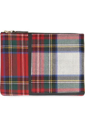 Comme des Garçons Tartan Motif Flat Pouch