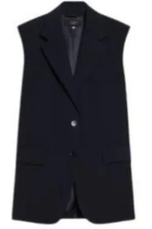 Max Mara Wool Stretch Canvas Jacket