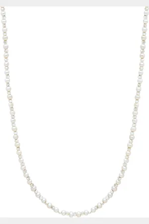 Nialaya Necklaces, male, , M, Mini Beaded Necklace with Pearls