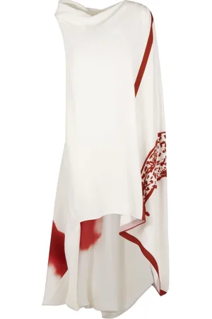 Salvatore Ferragamo Printed Viscose Asymmetric Hem Dress