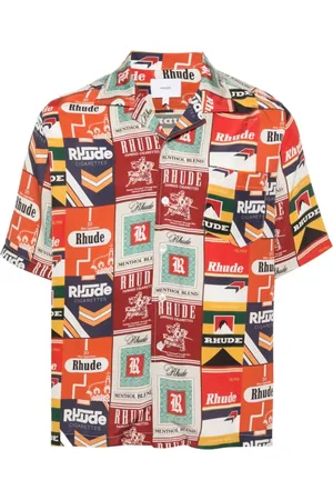Rhude Short Sleeve Shirts, male, , L, Cigaretta Shirt