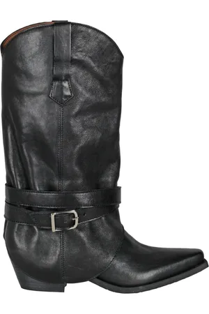 Zoe Cowboy Boots, female, , 7 UK, Texan Leather Boots with Removable Strap