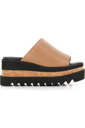 Stella McCartney Wedges, female, , 5 UK, Brandy Cork Wedge Sandals